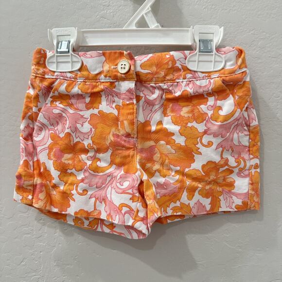 Janie and Jack Pink & Orange Floral Shorts - Picture 1 of 7